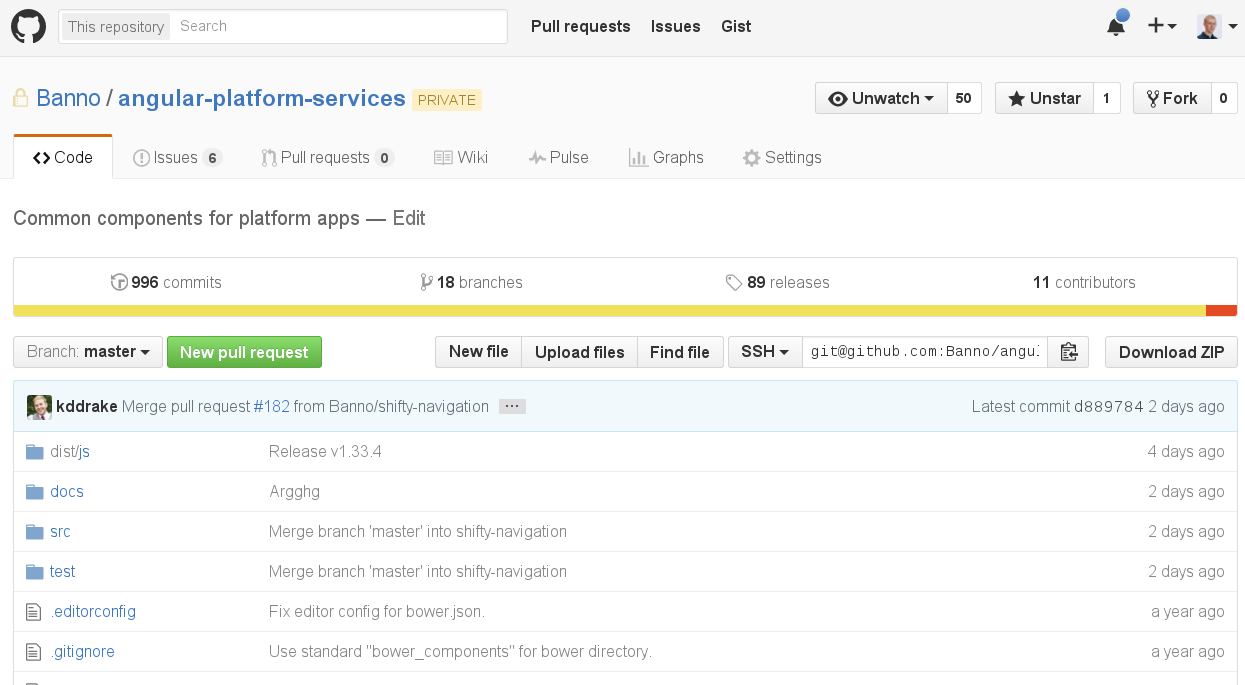 Screenshot of angular-platform-services repository
